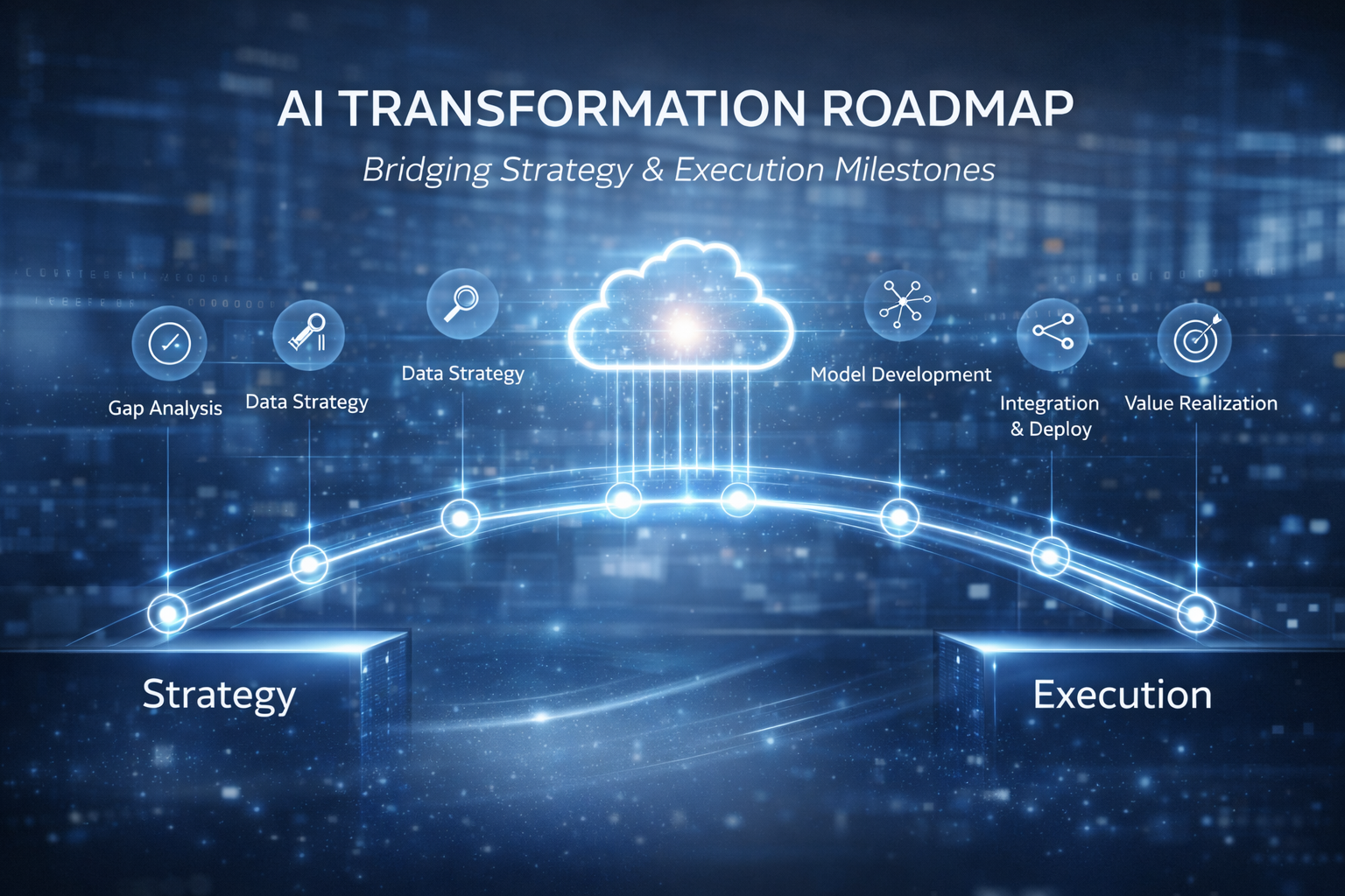 Consulting team and technical delivery team collaborating around a phased implementation plan